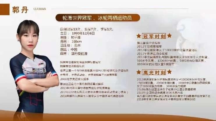 郭丹签约,郭丹轮滑世界冠军代言费