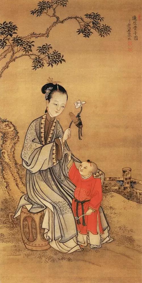 古代躺椅古画,古画之圆鼓凳