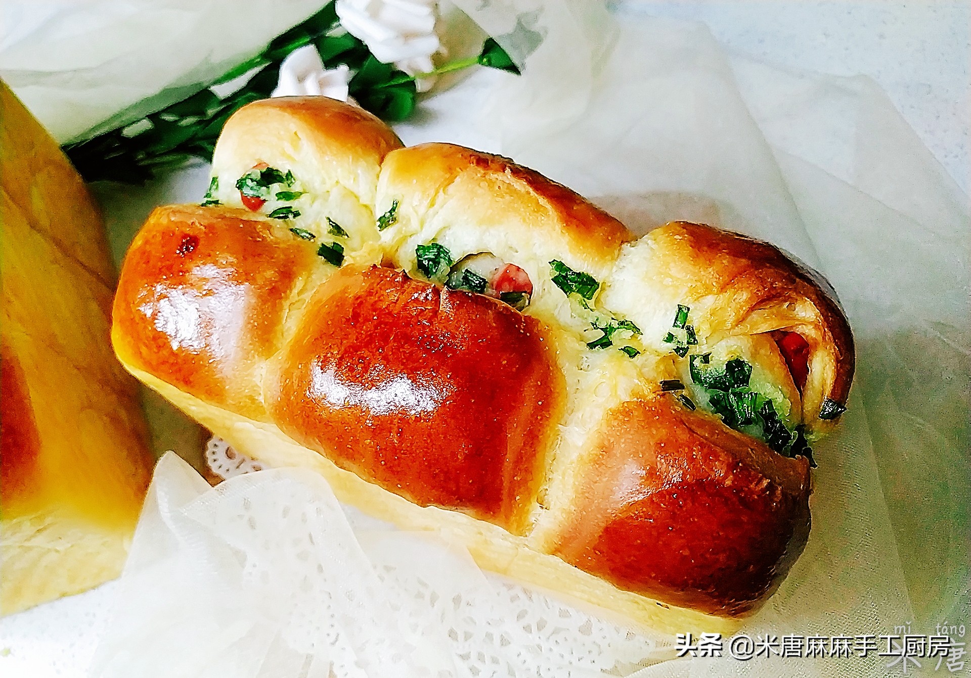 轻松get简单又好吃的蒜香吐司,米唐吐司面团