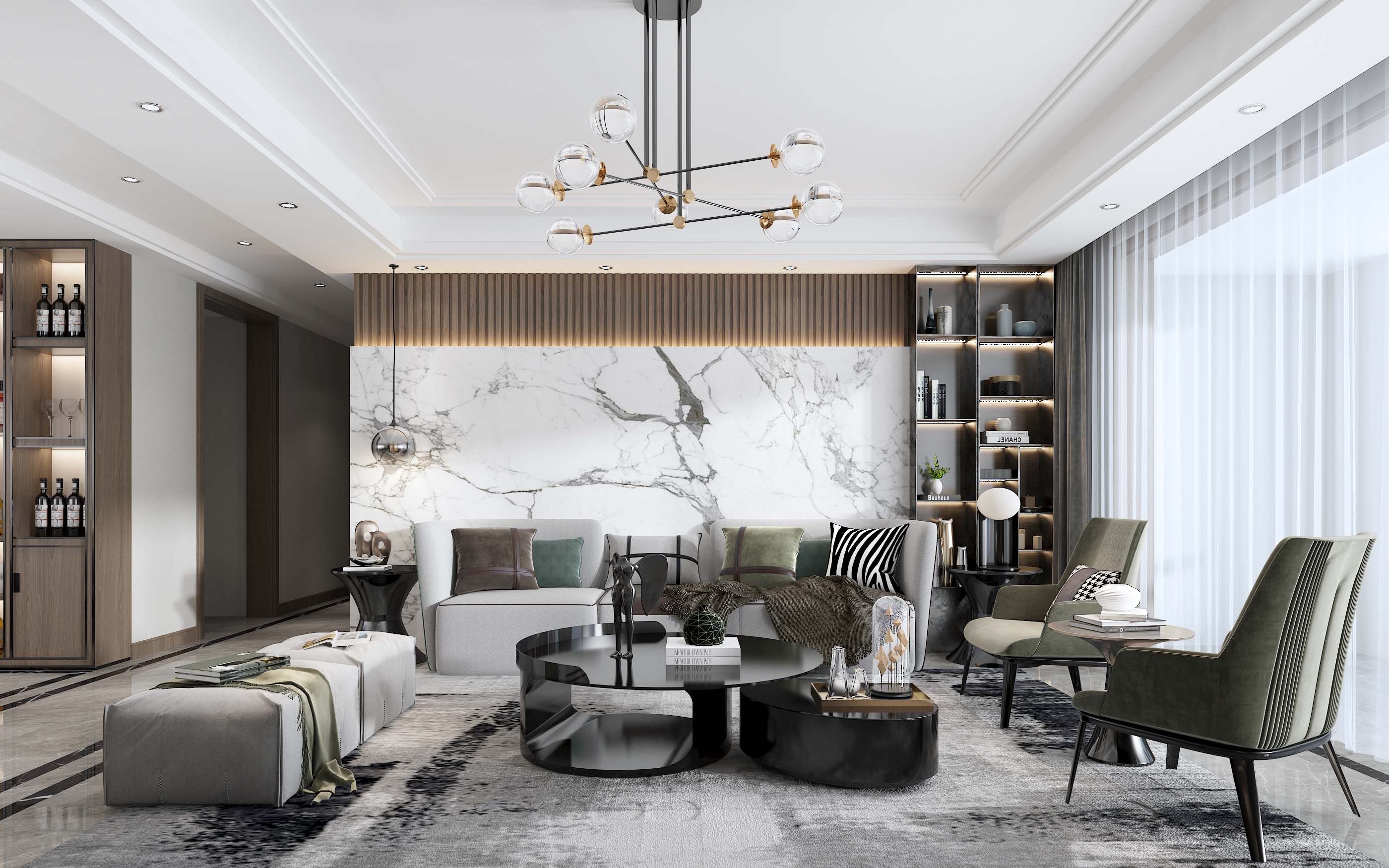 30款客厅吊顶图片,简装吊顶客厅效果图