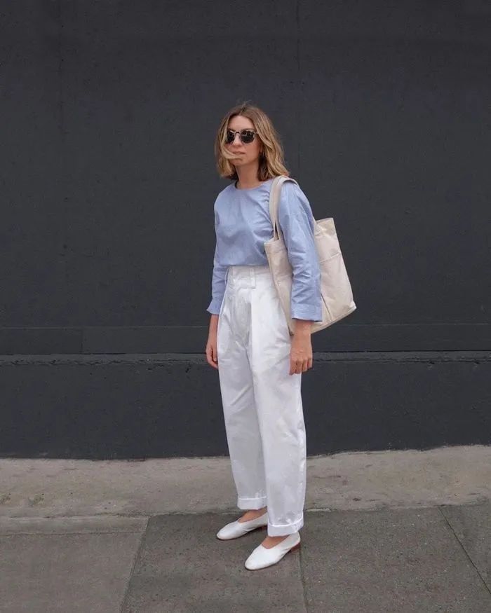 穿蓝色永不过时的高级感,蓝色与粉红色的结合高级感