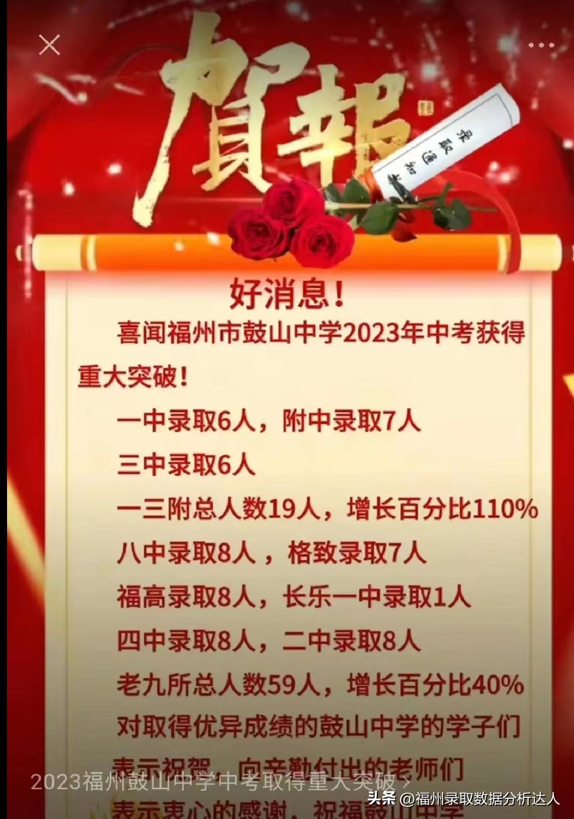 疯狂之夜，福州公立初中大爆发，喜报重出江湖