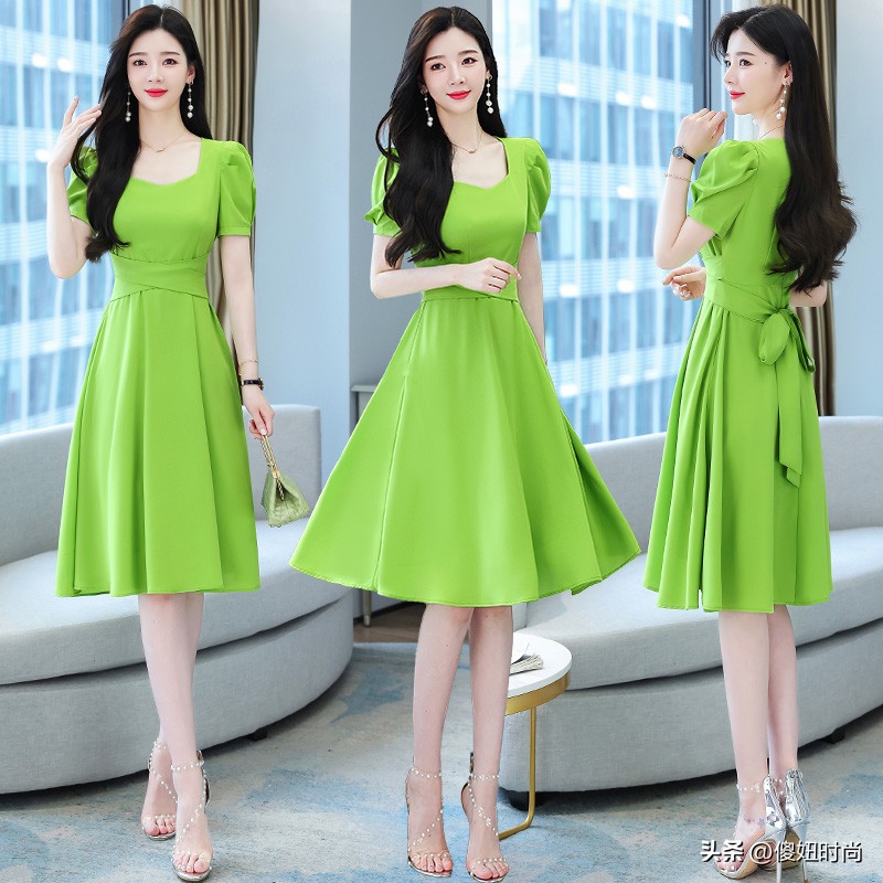 冬装甜美蝴蝶结气质显瘦连衣裙,气质翻领金丝绒显瘦蝴蝶结连衣裙