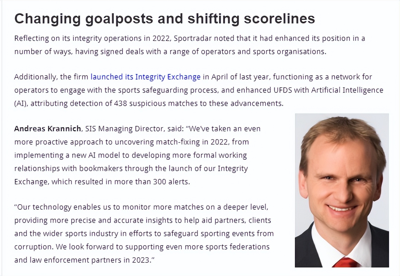 国外机构：去年62场乒球比赛疑为假球有权威性但说法靠AI模型推算