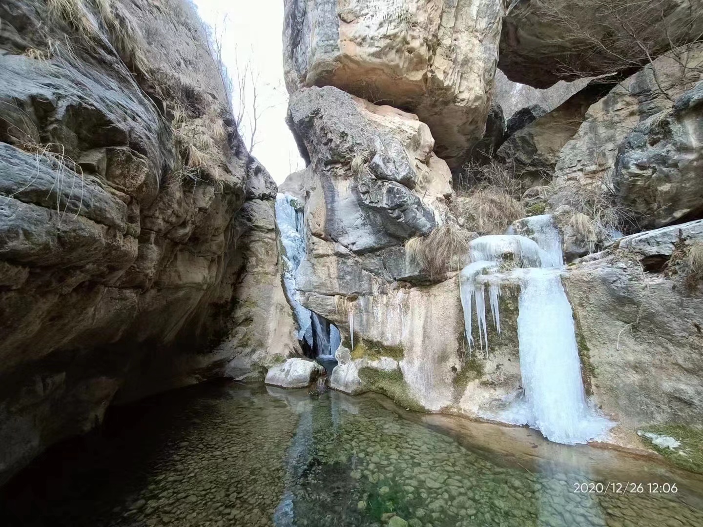 长治冰瀑布,山西冰挂美景