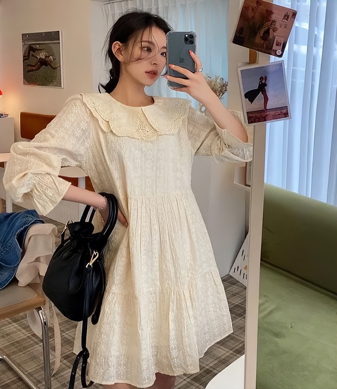 衬衫+半裙，这样穿显瘦显女人气息，上学工作约会一套解决了