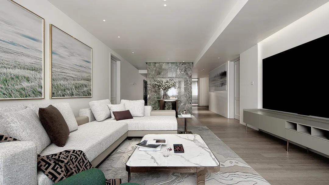 150㎡现代奢意公寓|清石设计