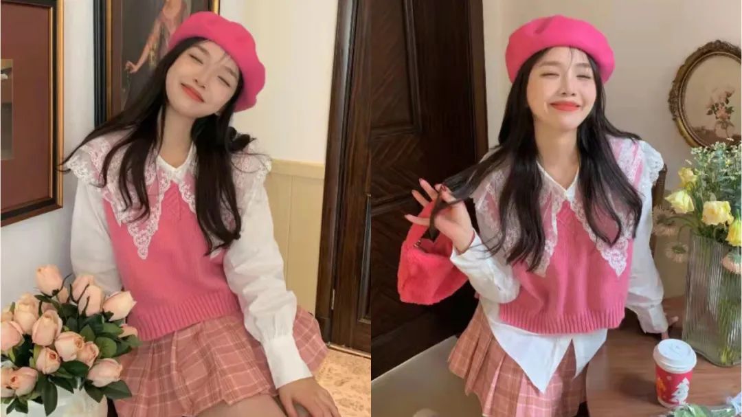 针织马甲棉麻衬衫,针织马甲衬衫下面怎么搭