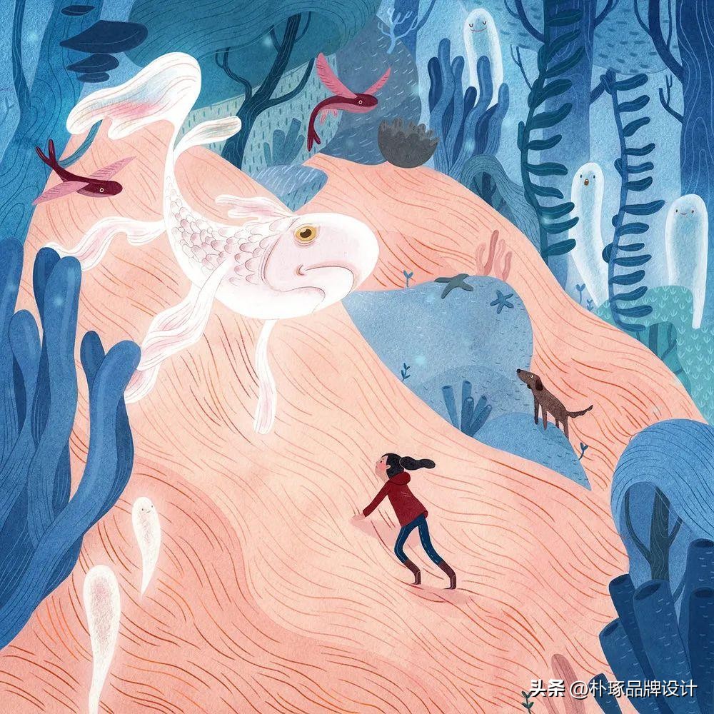 有深度意境的插画,如此清新淡雅的插画太有美感了