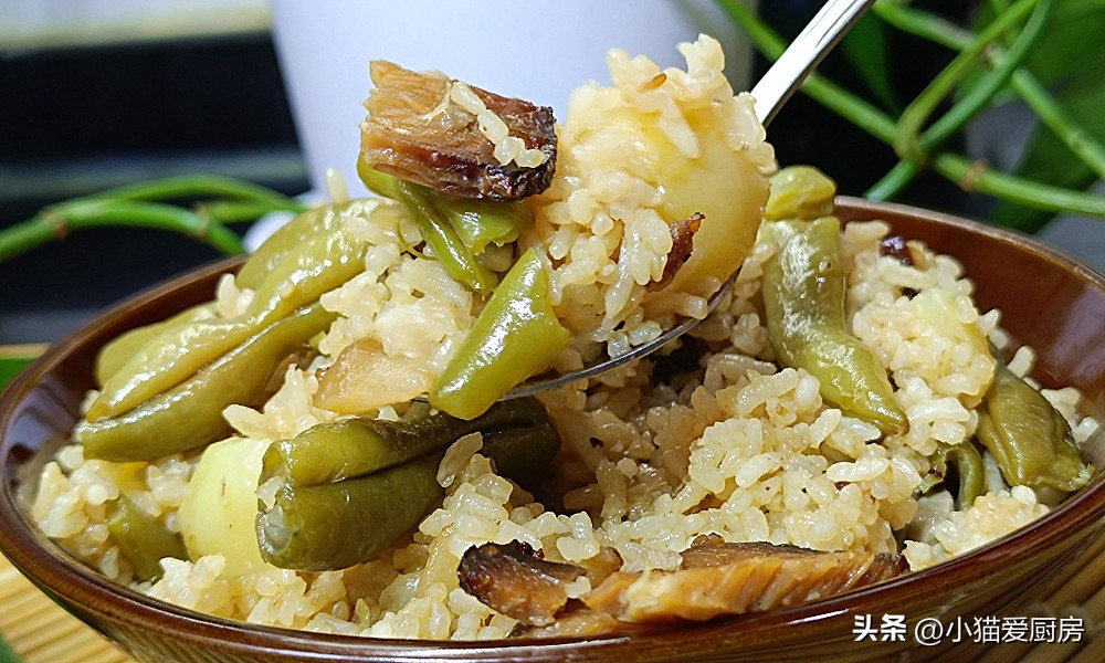 乡下洋芋豆角焖饭,洋芋豆角焖饭下饭菜