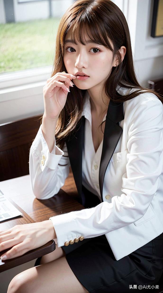 夏季壁纸高清美少女,职业装女性壁纸高清大图