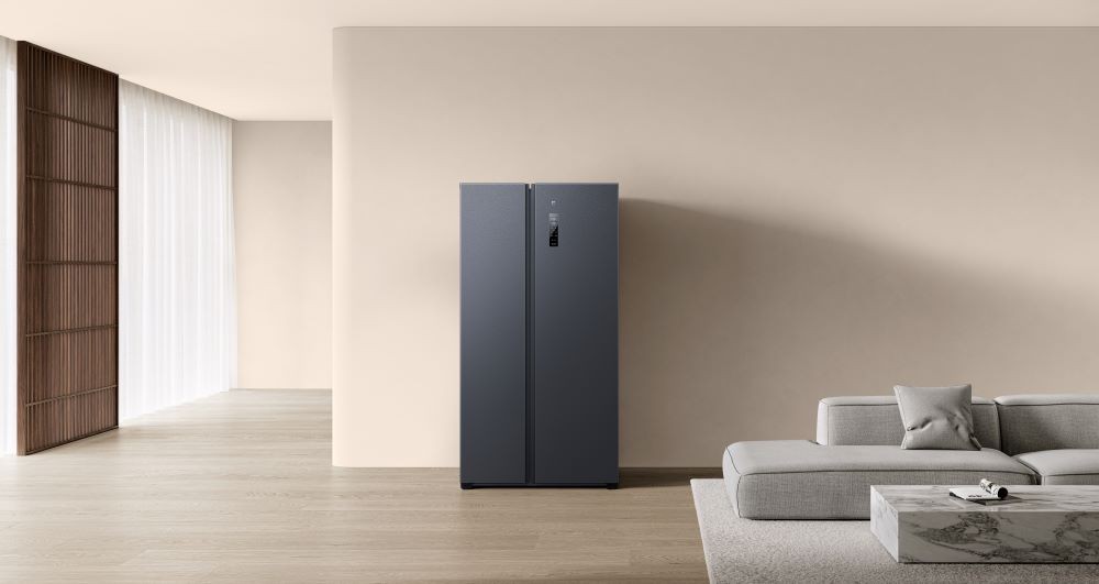 满足全家两周存储米家冰箱对开门610L墨羽岩首发价2499元