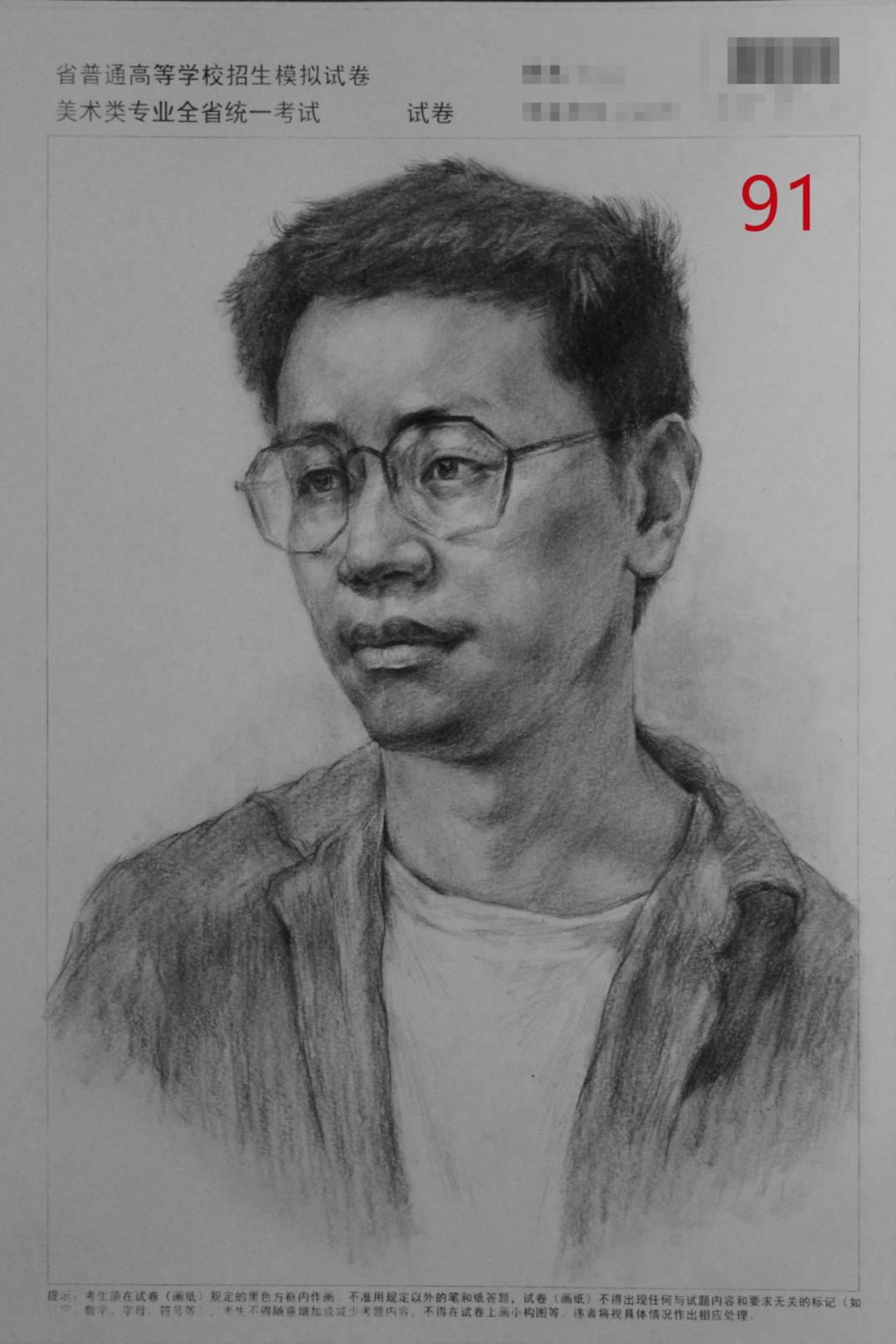 万人联考一模2024素描高分,一模静物素描高分卷