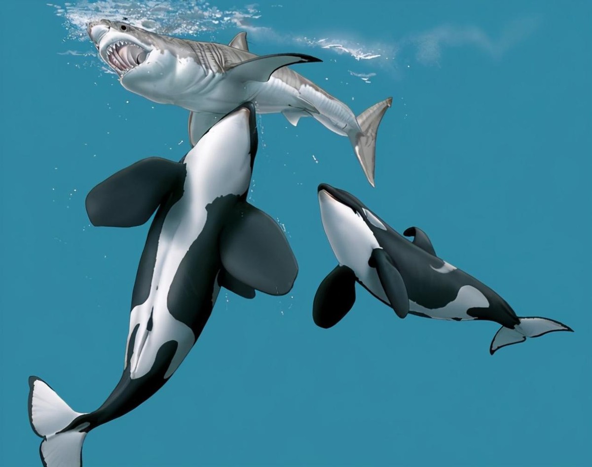 鲨鱼为什么会被虎鲸撕咬,当鲨鱼被针对