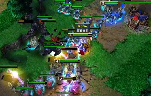 传奇大佬被暴打,魔兽争霸happy被翻盘