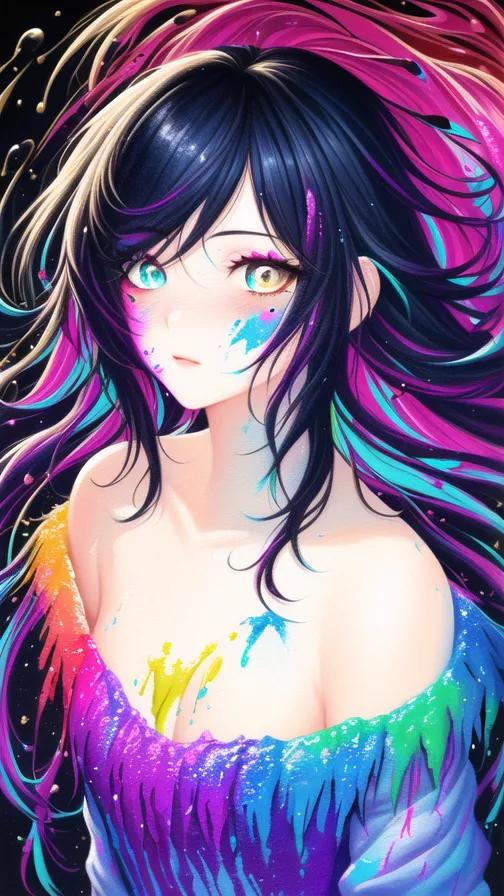 ai绘画美女二次元壁纸,ai绘画2.5d动漫女神壁纸