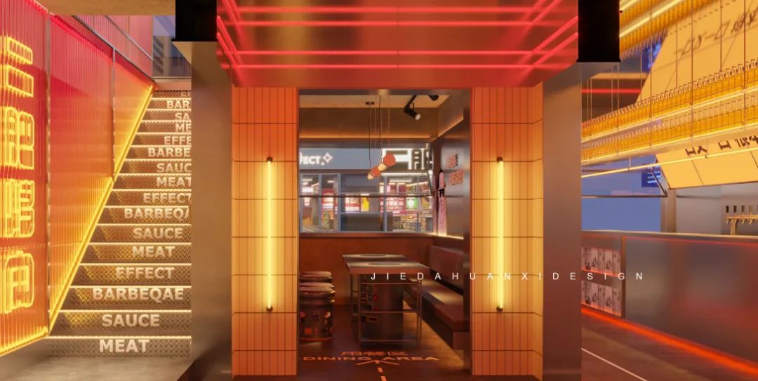 高端烤肉餐饮设计,烤肉店最平价的设计风