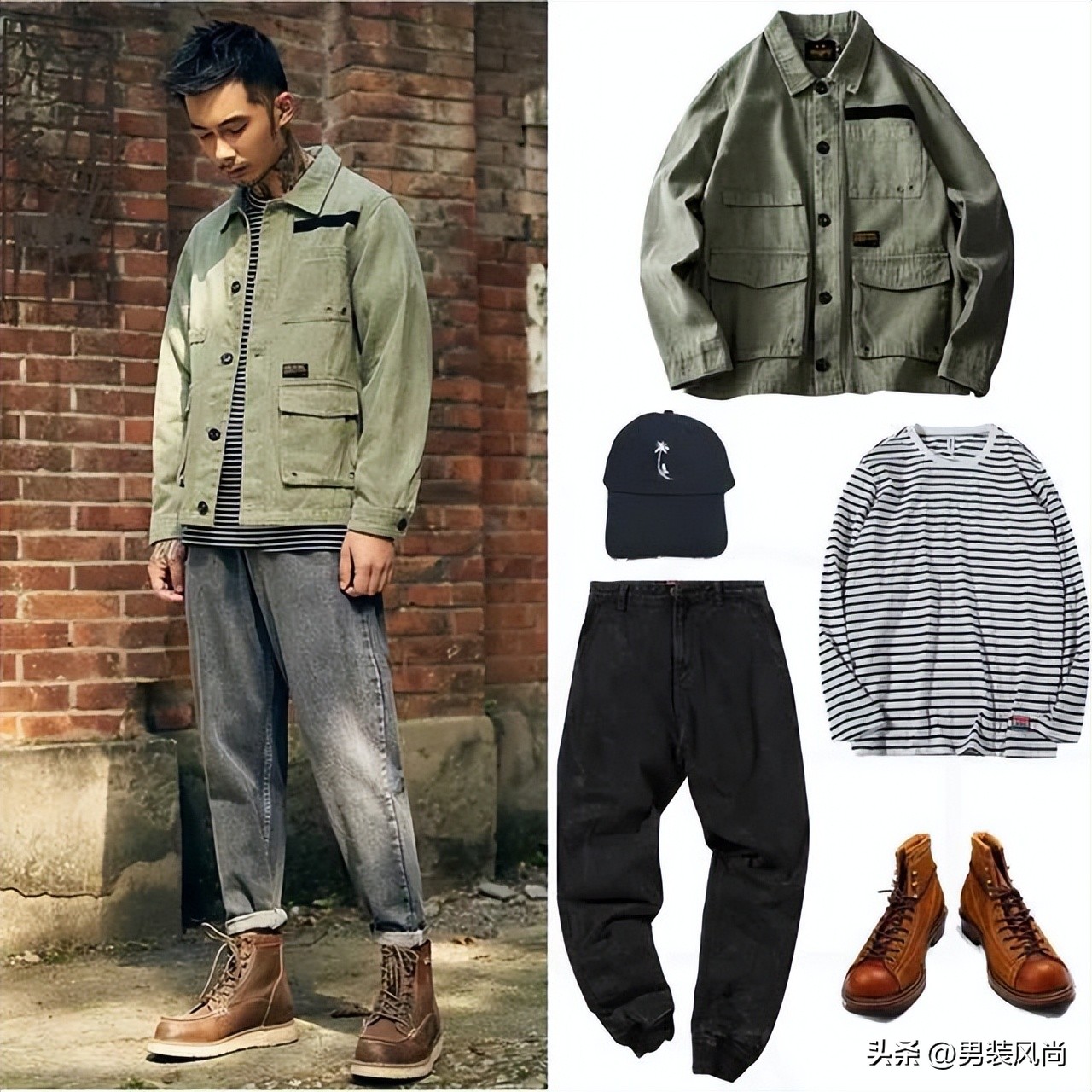冬季军绿色夹克外套男士,军绿色夹克外套怎么搭配女
