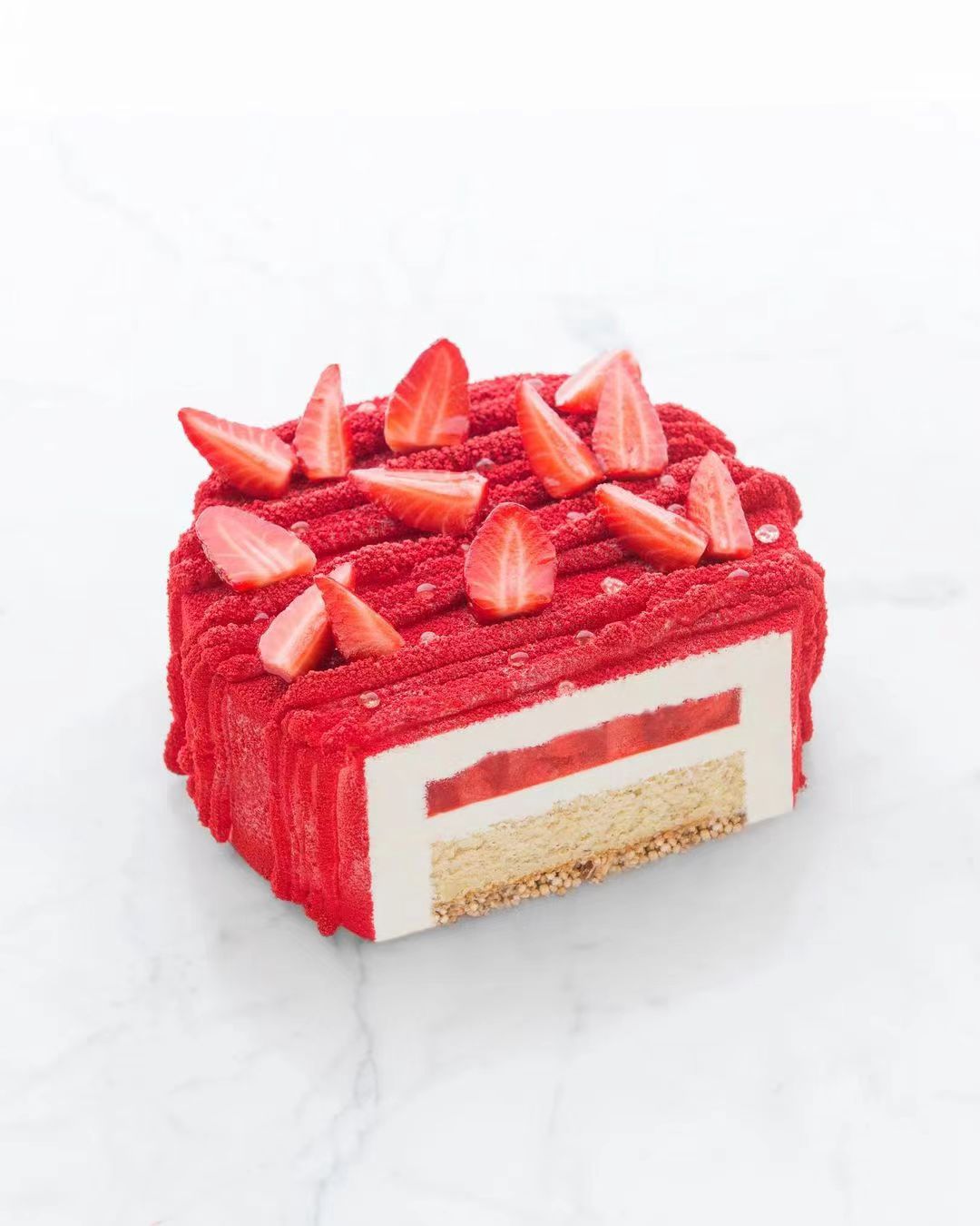 蛋糕切面,蛋糕两层夹心切面图片