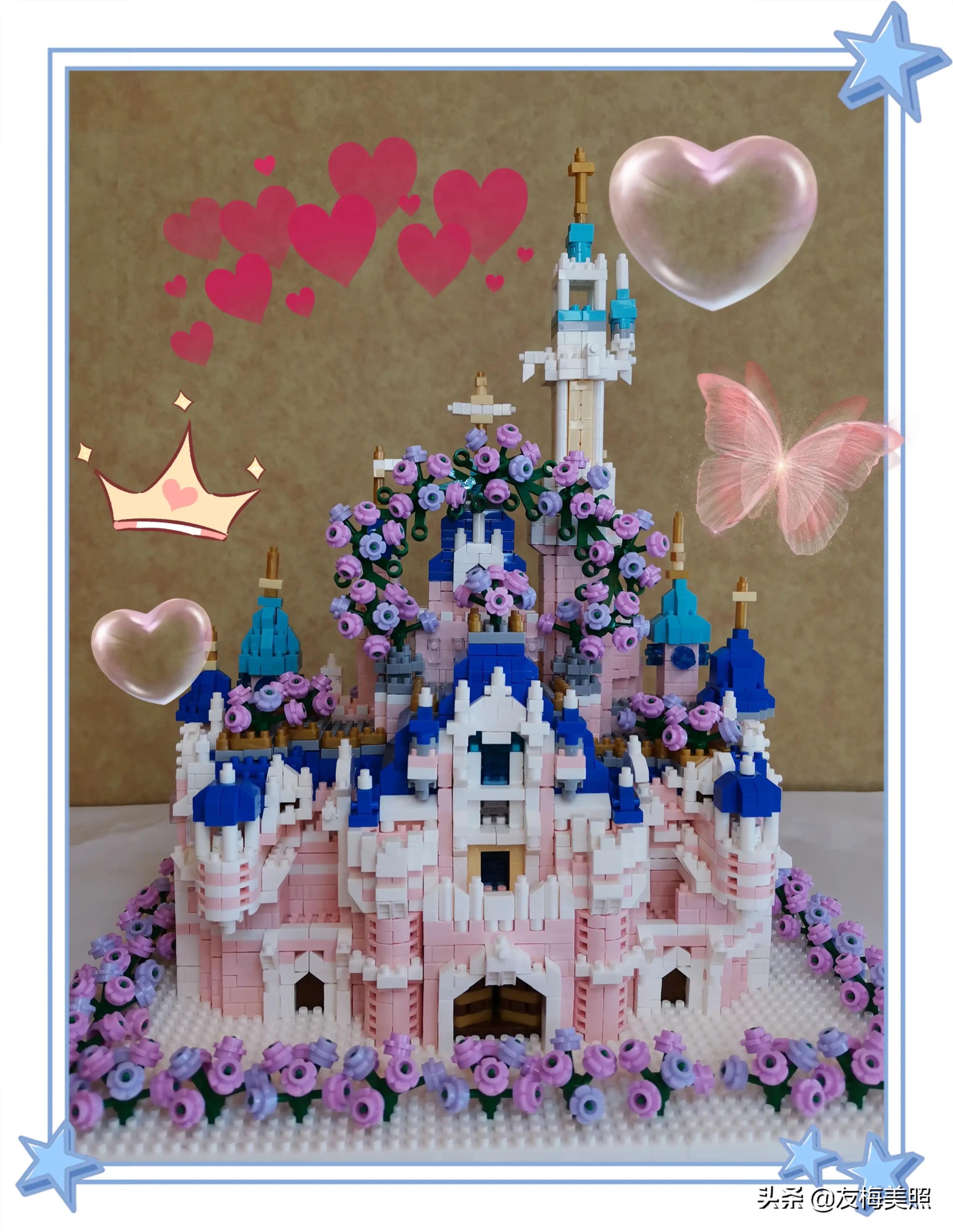 拼图积木：迪士尼城堡（7830）的拼图过程之八（拼花完成）