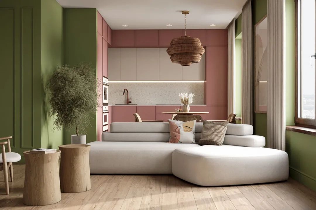 客餐厅颜色高级搭配,餐厅颜色配色