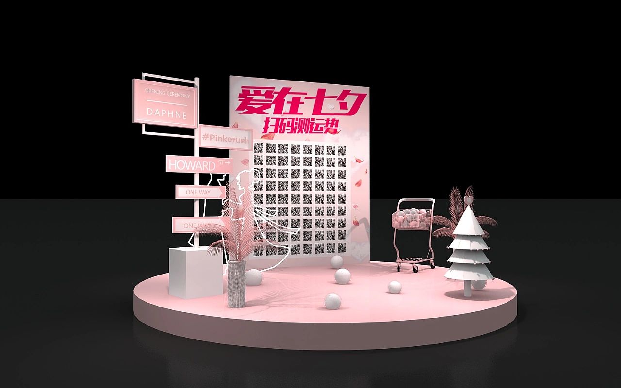 情人节珠宝店美陈布置,珠宝店情人节美陈布置