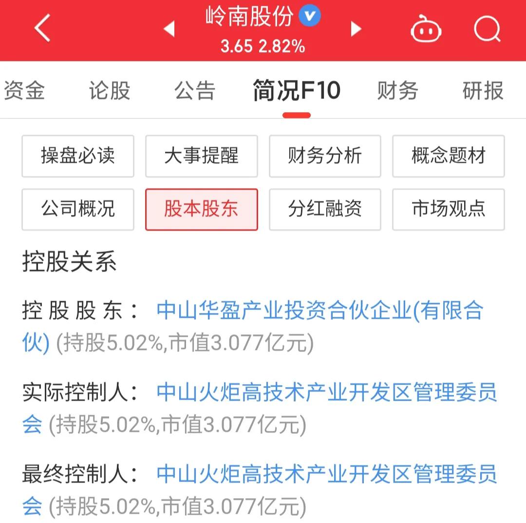 每日一股——岭南股份,002717