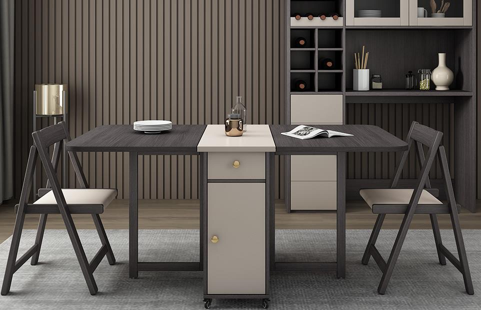 小户型折叠餐桌最新款实用,折叠6人餐桌小户型网红款