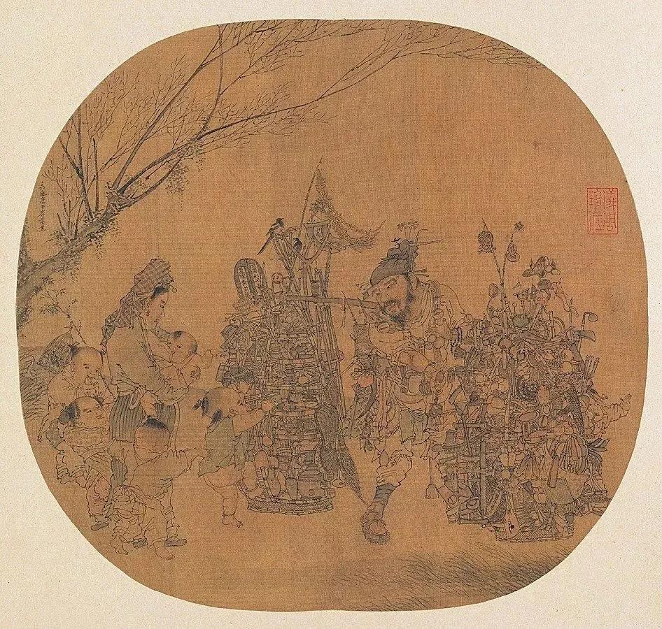 南宋李嵩货郎图怎么画,南宋李嵩画过很多货郎图