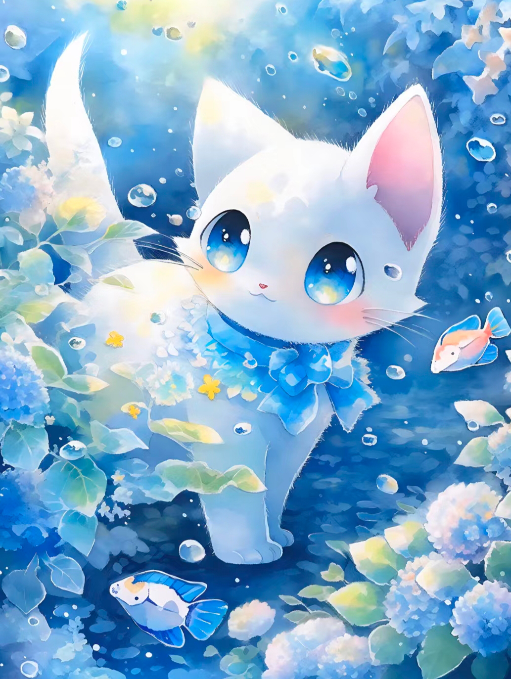 猫咪高清壁纸4k全屏60帧,萌萌哒粉色花篮里的猫咪图片壁纸