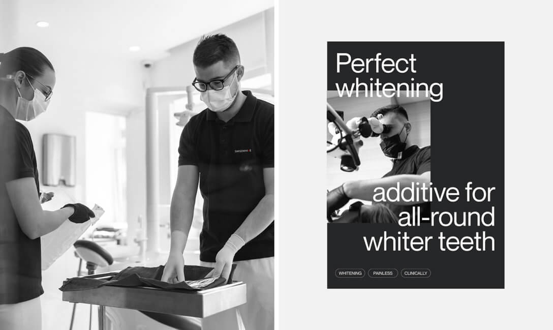 「MHD°妙合分享」独特的牙齿美白,SWISSWHITE医药品牌设计欣赏