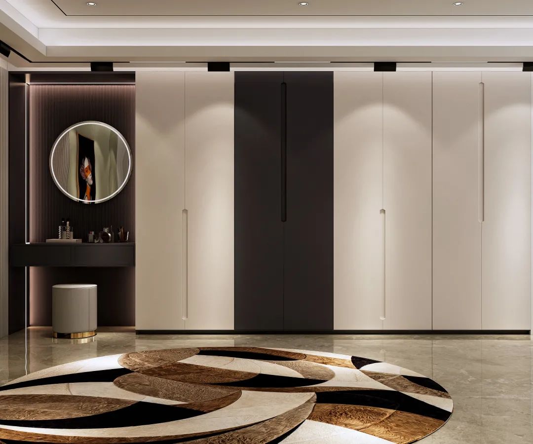 全屋定制衣柜效果图大全轻奢风,极简轻奢装修风格衣柜门