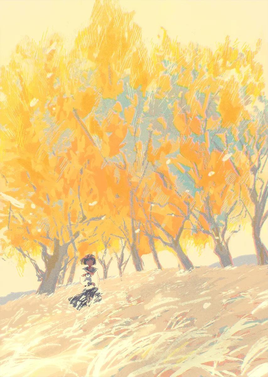 治愈风格壁纸,壁纸女生治愈可爱油画