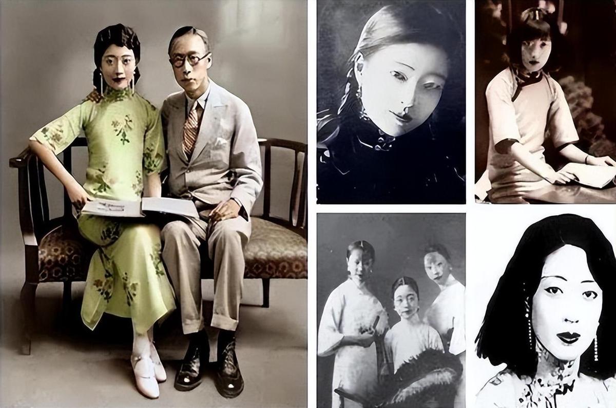 高清老照片：旗人格格大腿岔开豪放洗衣，地主三妻四妾不输女明星