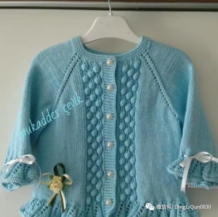最新款女童开衫毛衣编织图片,针织洋气儿童毛衣