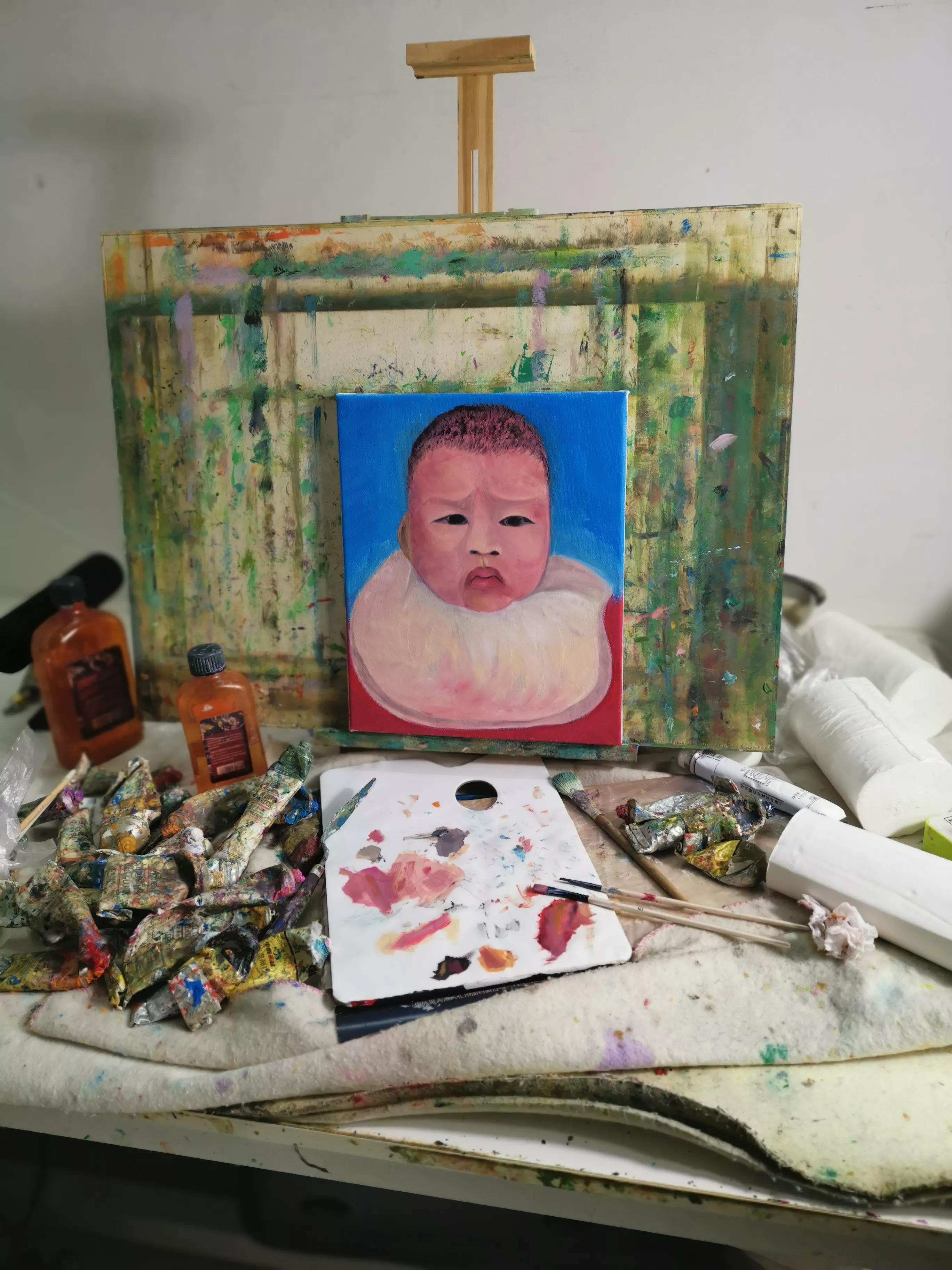 100天0基础学油画,小艾油画绘画