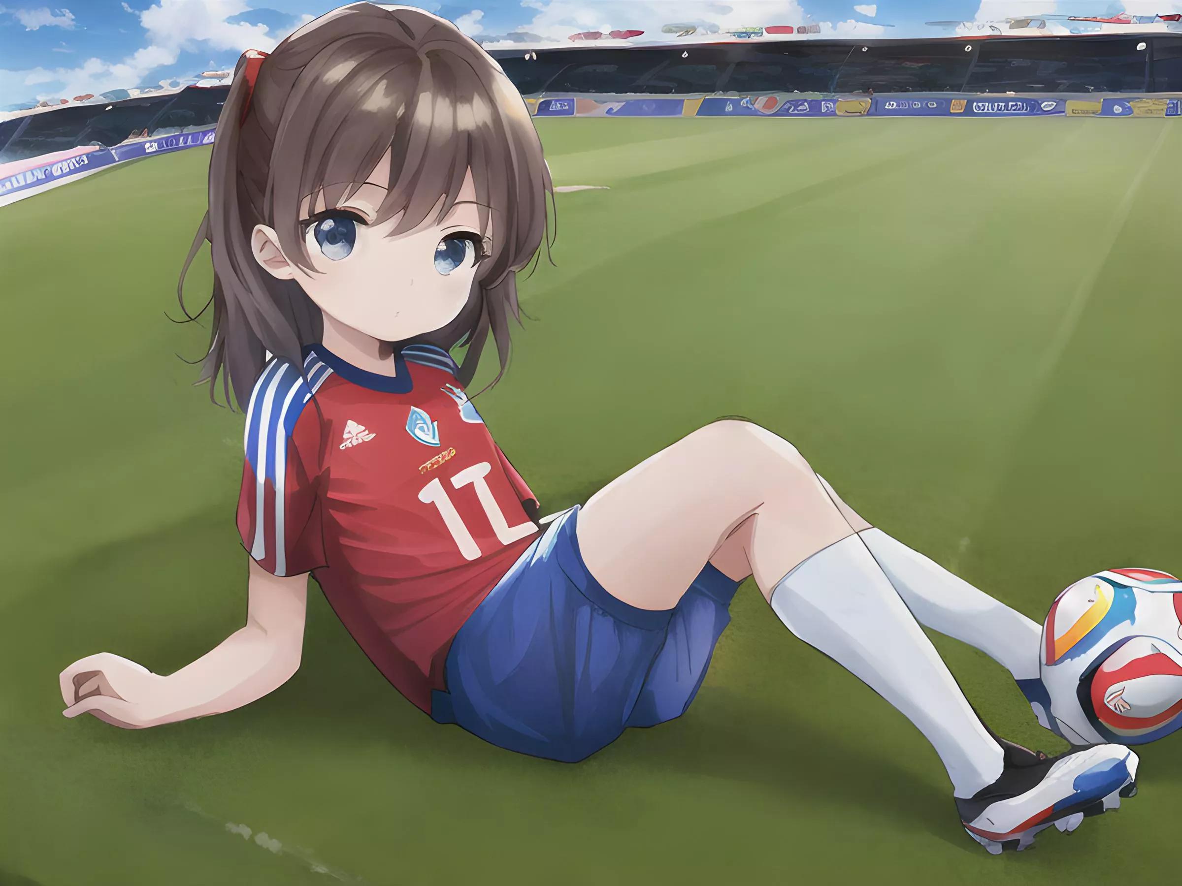 二次元足球宝贝壁纸,近日ai绘画爆款作品