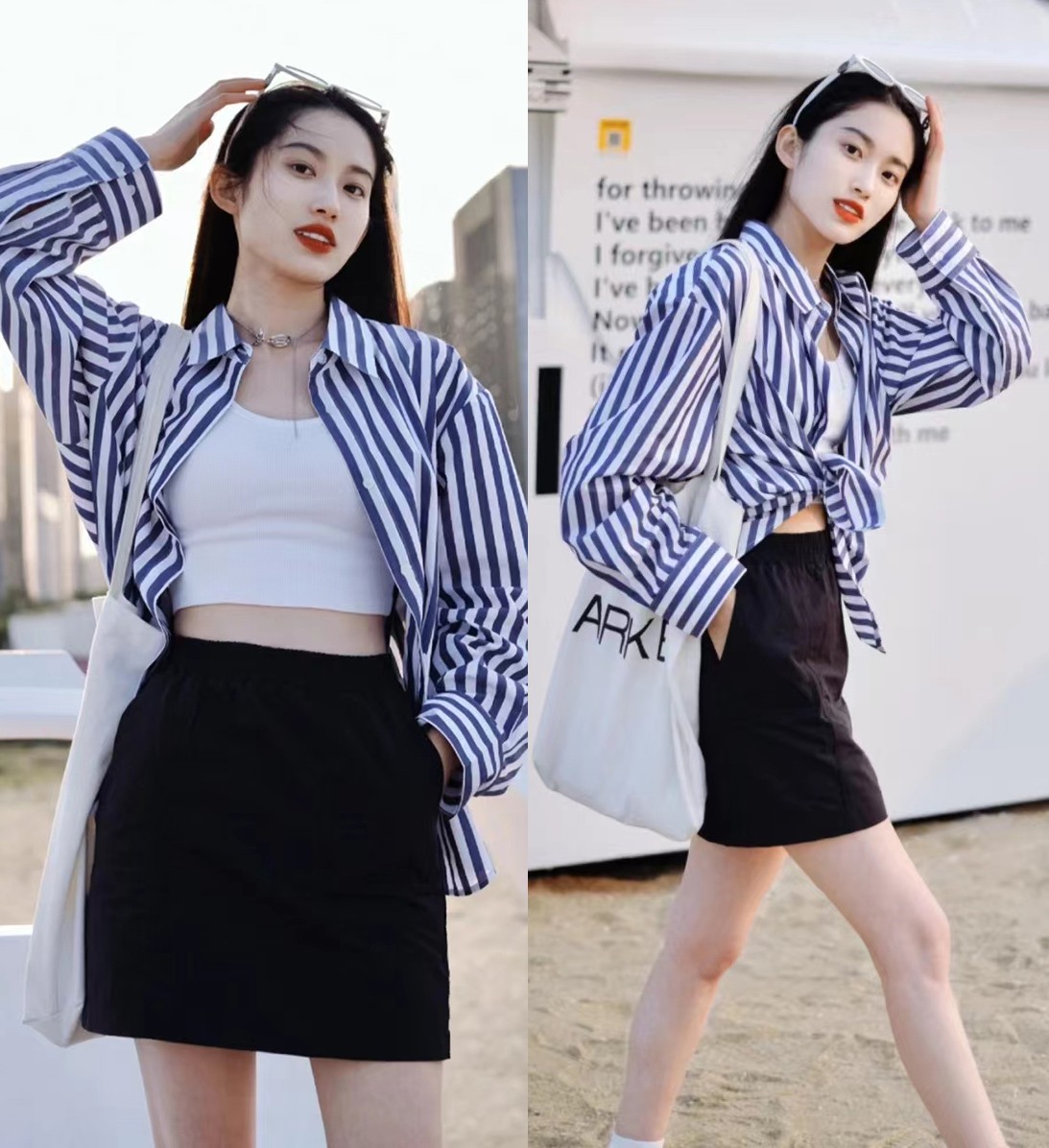 衬衫高级感轻奢几种穿搭,衬衫怎么穿好看又有范