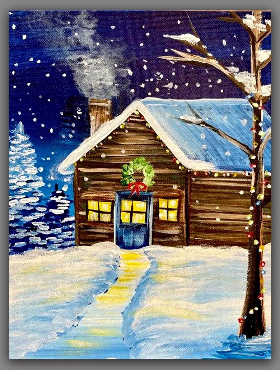 水粉画冬日初学简单雪人,冬日水粉画课件儿童6-12岁