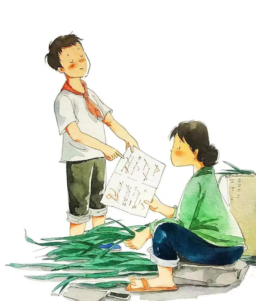 网友画的教材封面,网友画的小学教材插画对比图