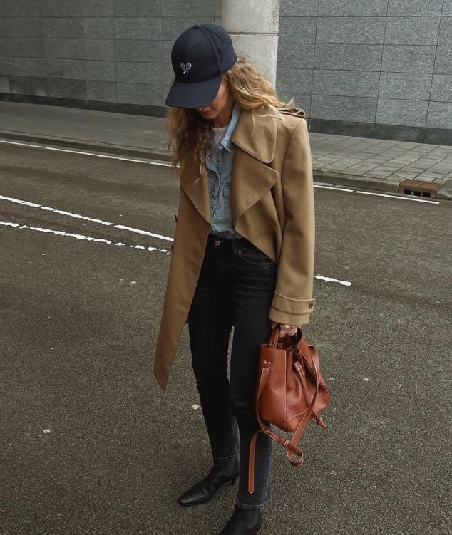 黑色衬衫最新穿搭,衬衫穿在毛衣外面