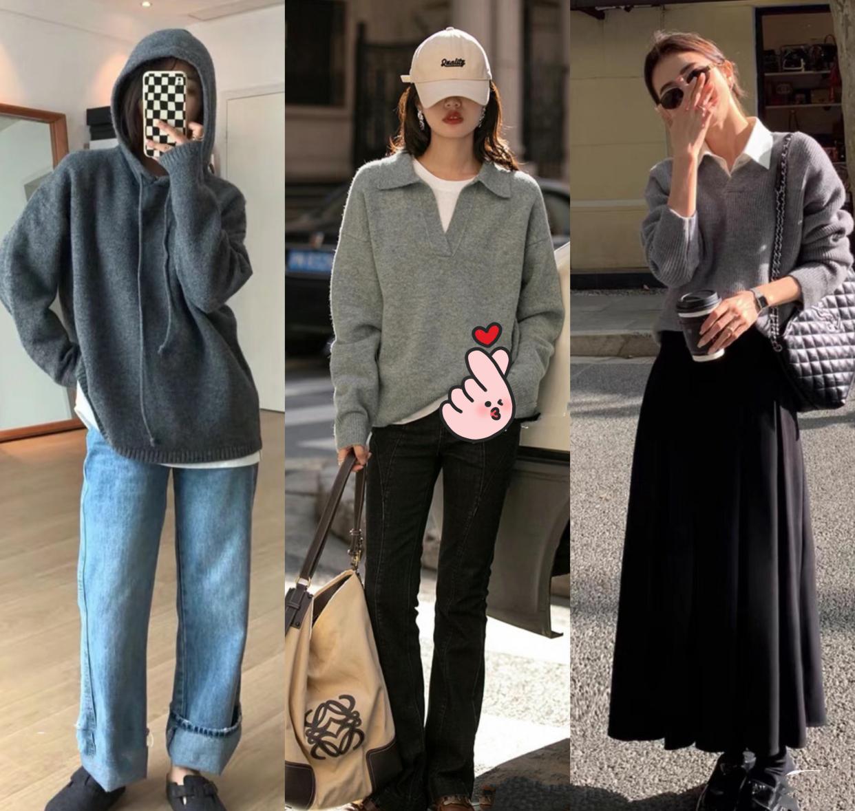 什么色度的灰色毛衣显高级,合适的高级灰毛衣图片