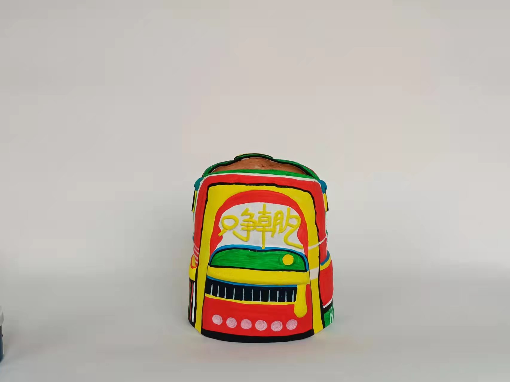 泥塑作品欣赏清代,手塑泥笔筒