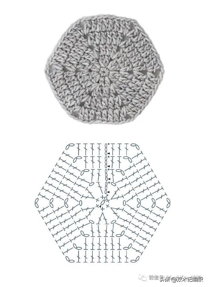 钩编简单六边形图解,钩编花样图案大全