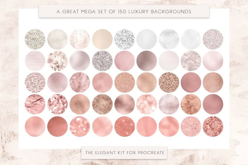 苹果画画软件procreate厚涂笔刷,procreate金色字笔刷