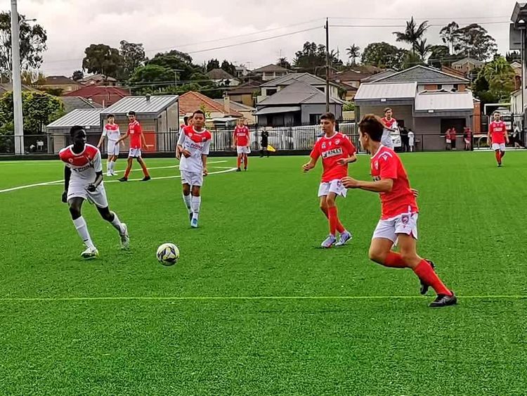 在悉尼PenshurstPark彭斯赫斯特公园球场，看一场社区少年足球赛