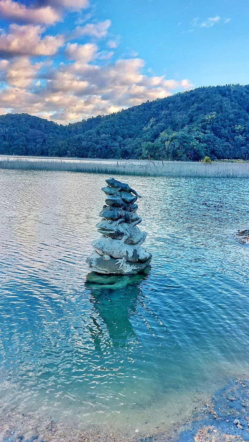 百年大旱恐再现？日月潭“九蛙叠像”露七蛙，台媒吁解决缺水危机