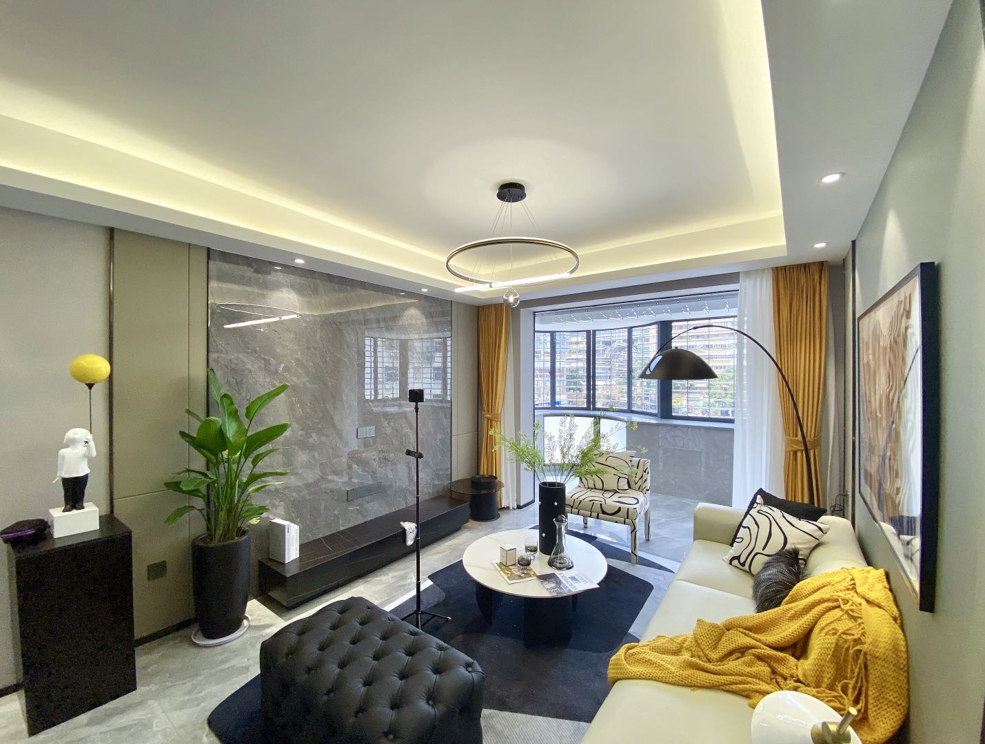 现代简约灰色系的房间搭配什么,轻奢风格全屋搭配高级灰117平