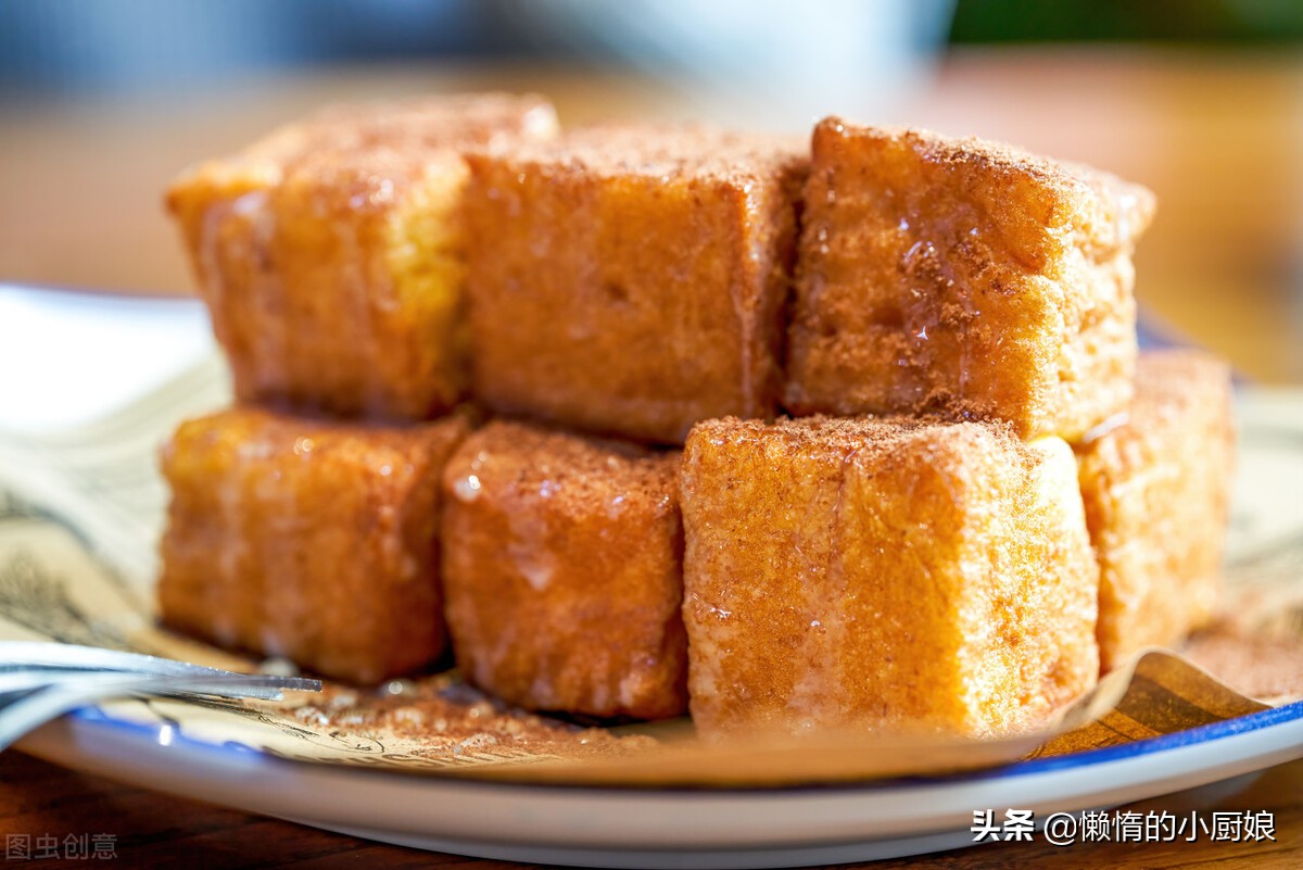 牛奶西多士的做法家庭版,懒人早餐一口西多士