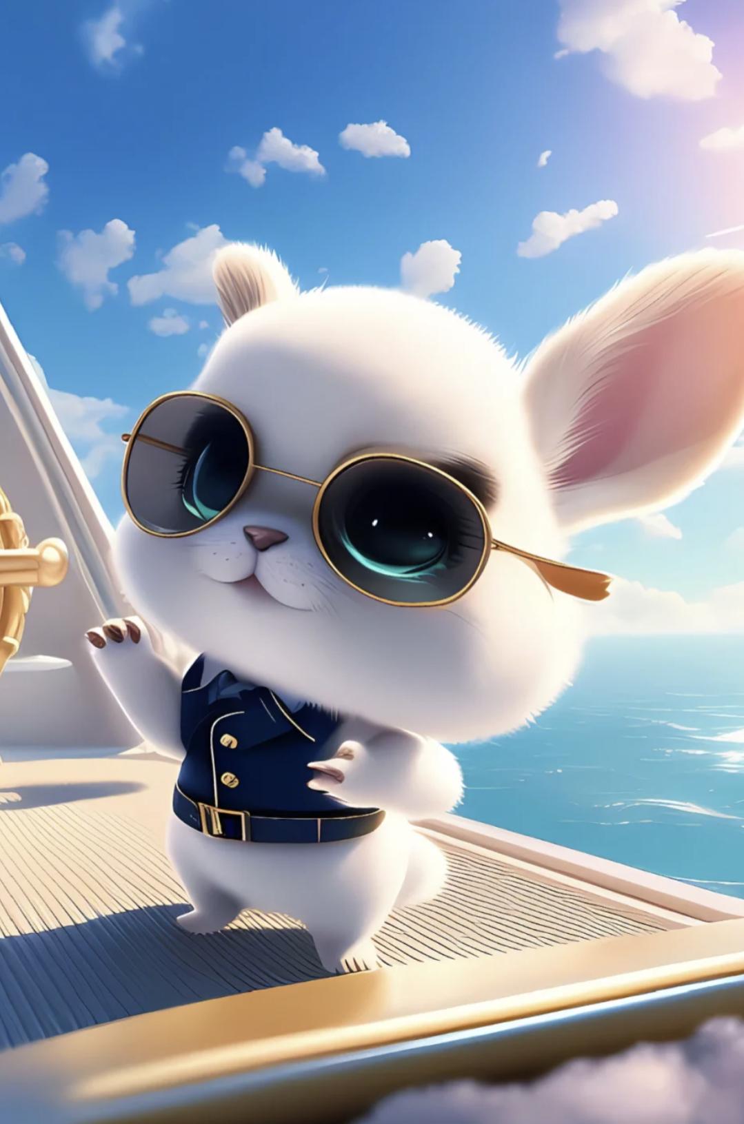 萌到爆可爱壁纸卡通兔,可爱的星空兔兔壁纸图片